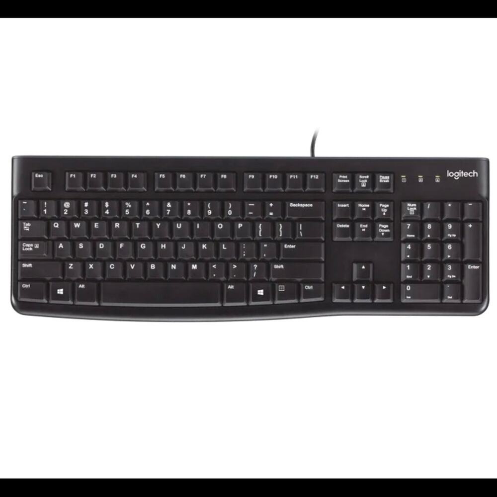 Logitech K120 USB Keyboard for PC - Black